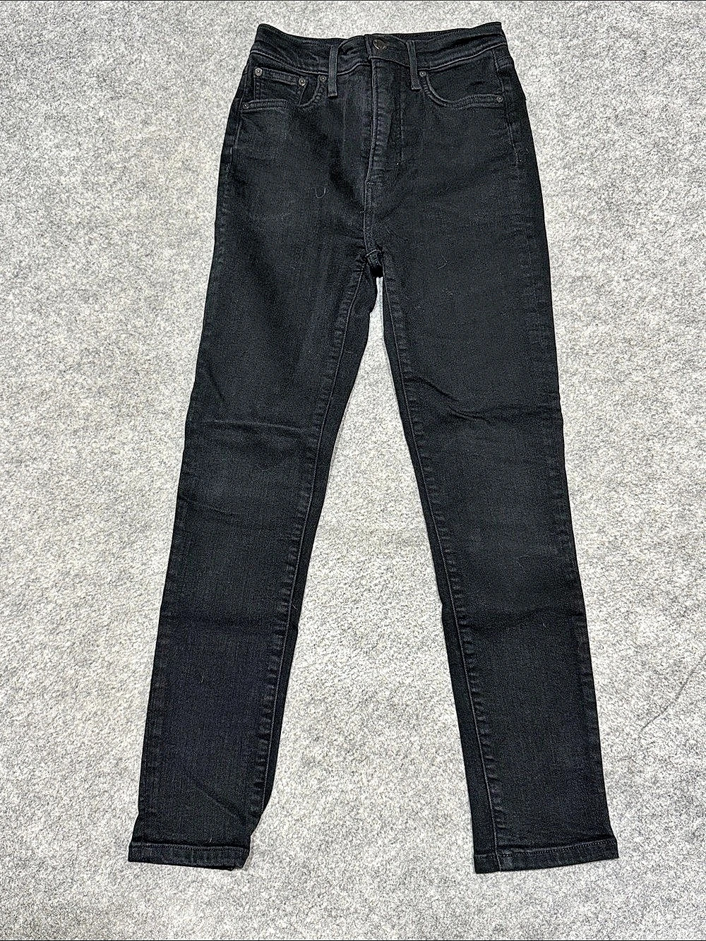 Denim Forum The Joni High Rise Skinny Jeans Waist 25 Black